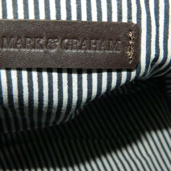 Mark & Graham Everette Canvas/Leather Travel Pouch Bag - Picture 5 of 6
